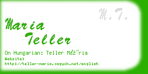 maria teller business card